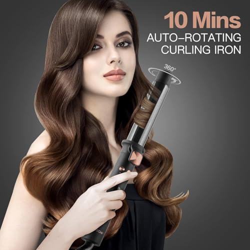 WeBeauty 1 1/4 Inch Automatic Rotating Curling Iron with Tourmaline Ceramic Barrel