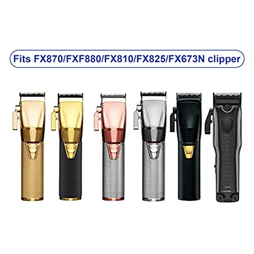 FX8010B Black Graphite Fade Replacement Blades compatible with BaBylissPRO Barberology Replacement Clipper fade Blades FX870/FXF880/FX810/FX825/FX673N,2 Pcs
