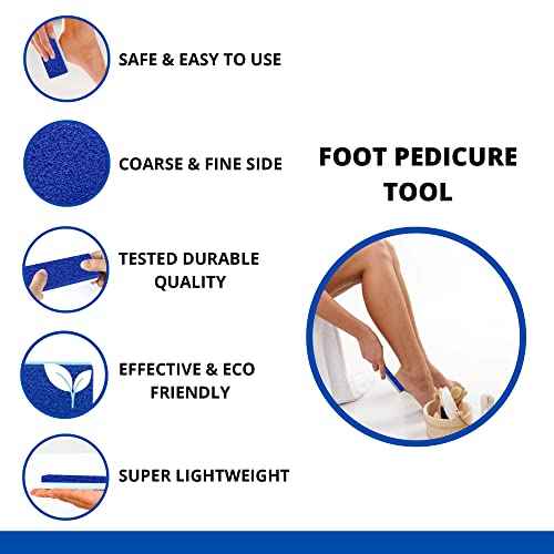 Love Natural Pumice Stone for Feet - Ultimate 2-in-1 Scrubber and Professional Exfoliating Rock for Feet Hands Body Care - Foot Stone for Dead Skin & Callus Removal (Blue)