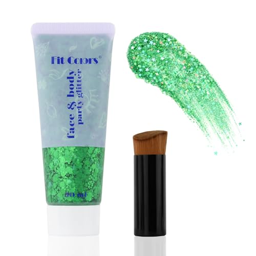 Body Glitter Gel for Face & Hair, Chunky Sequins, Easy Apply