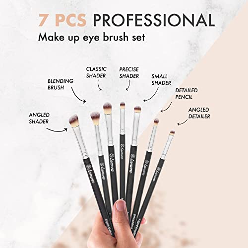 Eyeshadow Brush Set (Black) with Attraction Smokey Eyeshadow Palette