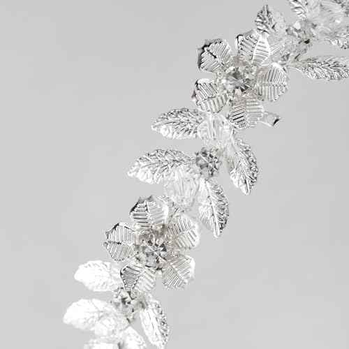 SWEETV Hairband, Flower Girl Headpiece for Wedding, Communion, Birthday Party - Pearl Girls Headband with Rhinestones - Girls Headpiece for Special Occasions - One Size - Silver 1