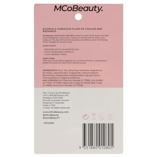 MCoBeauty Highlight & Blush Duo - Two-Toned Powder, 0.35 oz