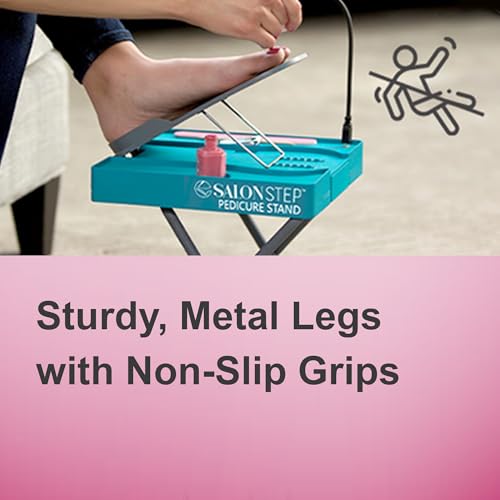 Adjustable Pedicure Footrest with LED Magnifier & Fan