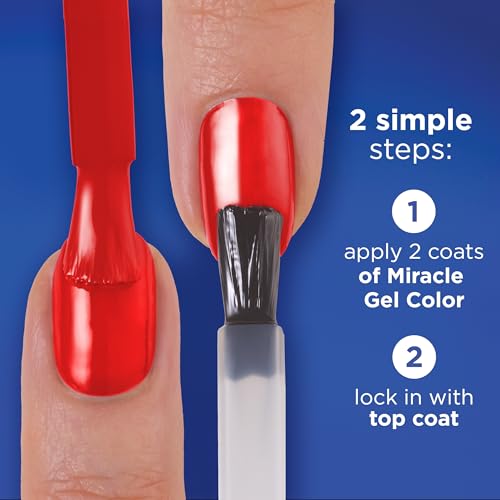 Sally Hansen Miracle Gel Shiny Top Coat Clear Nail Polish - No UV Needed