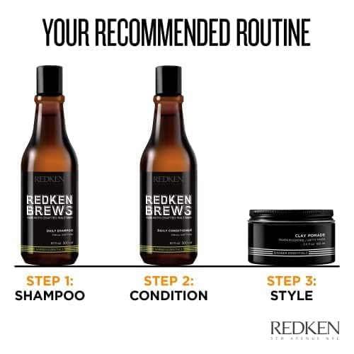 Redken Brews Clay Pomade for Men - High Hold Matte Finish