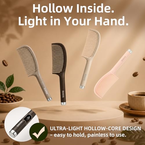 RHOS Fine Tooth Hair Comb for Styling & Detangling