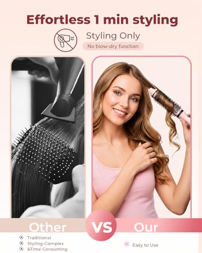 Bopcal 1.5" Dual Voltage Heated Round Brush - 6 Heat Settings