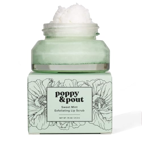 Poppy & Pout Sweet Mint Natural Lip Scrub | Sugar Exfoliator