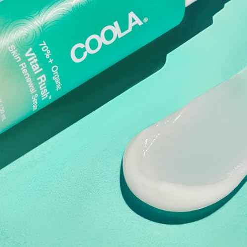 COOLA Organic Vital Rush Skin Renewal Serum, Dermatologist Tested Skin Barrier Protection with Vitamin C and Hyaluronic Acid, Vegan and Gluten Free, 1 Fl Oz