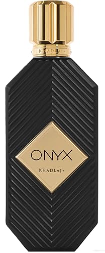 Khadlaj Onyx Gold Unisex Eau de Parfum Spray 3.4oz – Aromatic, Sweet, Powdery, Musky Fragrance