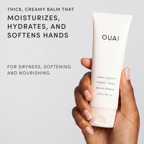 OUAI Hand Cream - Hydrating Shea Butter & Coconut Oil Hand Balm (3 oz)