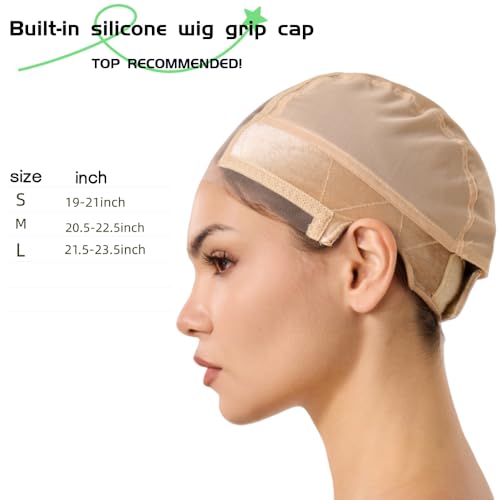 Silicone Wig Cap with Grip Band - Lace Front M/L