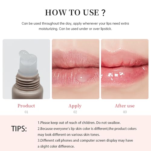 4 Colors Butter Lip Balm Lip Tint Nourishing Lip Gloss, High Shine Nude Color Hydrating Lip Care with Natural Ingredients (4 Flavors, 0.5oz)