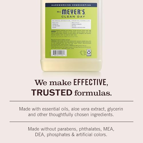 Mrs. Meyer's Lemon Verbena Liquid Dish Soap Refill 48 Fl Oz - Natural, Cruelty-Free