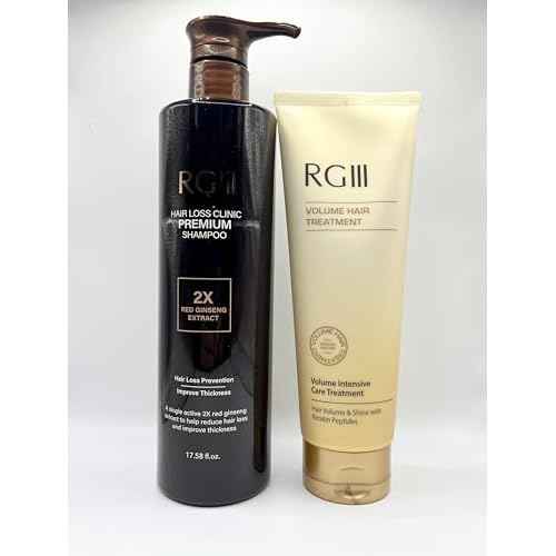 RG3 RGIII RED GINSENG PREMIUM HAIR LOSS PREVENTION SHAMPOO (520ml) + RGIII VOLUME TREATMENT (250ml) set for all gender and age