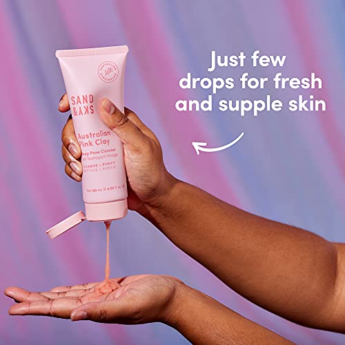 Sand & Sky Australian Pink Clay Deep Pore Cleanser. pH 5.5 Gel Cleanser. Clear Congestion. Reduce Appearance of Pores. Gently Exfoliates. Hydrates & Moisturize Skin (4.05 fl oz)