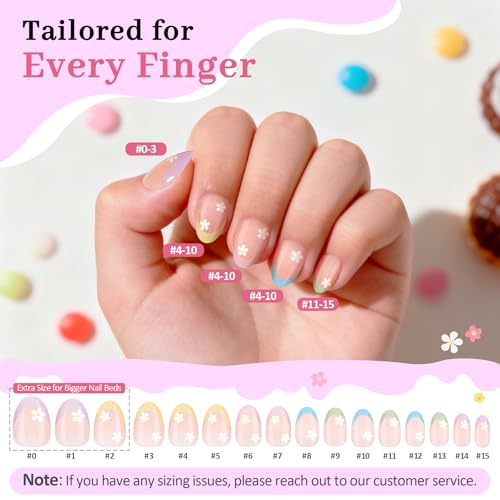 Press On Nails for Kids Girls Ages 8-12, 128 Pieces