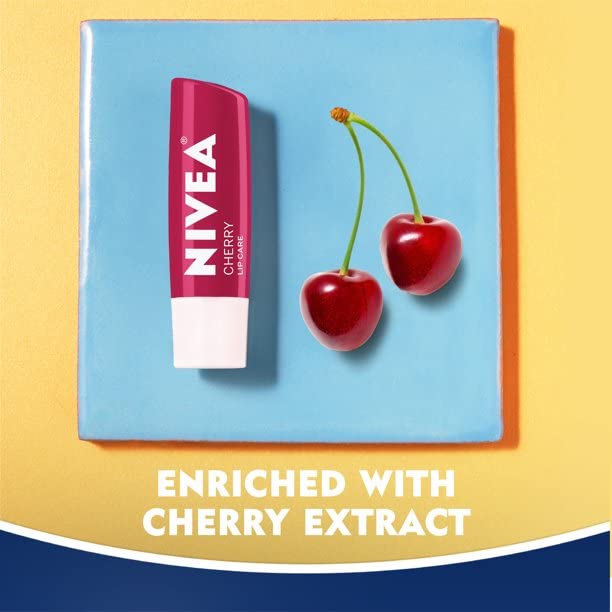 NIVEA Lip Care Balm Cherry - .17 oz, Pack of 2