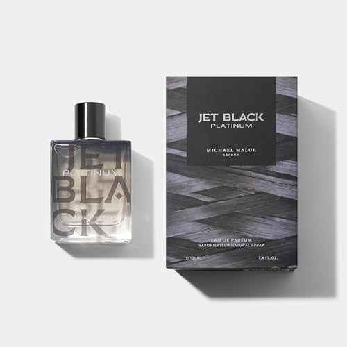 Michael Malul Jet Black Platinum Eau de Parfum for Men - 100ml | 3.4oz