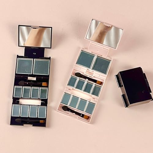 Magnetic Empty Makeup Palette 2 Pack with Mirror & Brushes