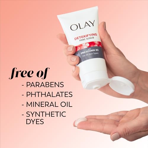 Olay Detoxifying Pore Scrub Exfoliating Face Wash, 4.5 oz