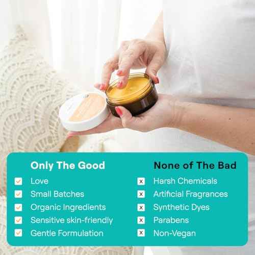 Mambino Organics Oh Baby! Belly Butter, Belly Cream with Shea Butter for Pregnancy, Minimizes Stretch Marks, Vegan, Cruelty-Free, Maternity Skin Care, 2-Pack, 4 fl oz