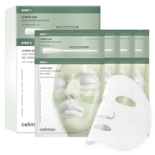 Celimax Cica PHA Peel 2-Step Gel Mask for Sensitive Skin - Hydrating & Calming