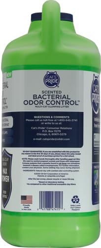 Cat's Pride Max Power: Bacterial Odor Control - Up to 10 Days of Powerful Odor Control - Strong Clumping - 99% Dust Free - Multi-Cat Litter, Scented, 15 Pounds (Pack of 2)