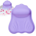 Luxury Silicone Bath Pillow for Tub, New Cloud-Soft 4D Air-Cushion Bathtub Pillow for Head and Neck & Back Support, Strong Suction Cups, Waterproof Quick-Dry Bathtub Headrest (Purple)