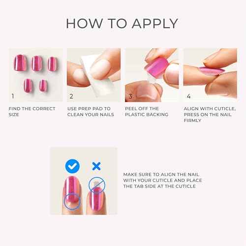 KISS colorFX by imPRESS Press On Nails , ¡®Floating¡¯, Solid Red with Pearlescent Finish, Short Oval, IMPROVED adhesive, Includes 30 Fake Nails, Prep Pad, 1 Manicure Stick, 1 Mini Nail File