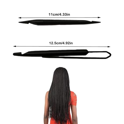 NentMent 2-Pack Loc Interlocking Tool Dual-End Dreadlock Crochet Hooks