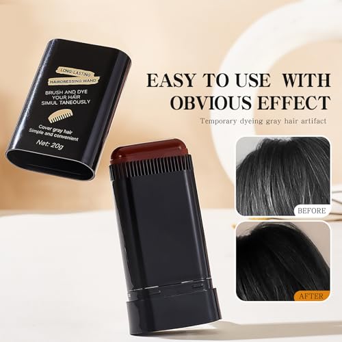Hair Color Comb Stick - 3 Pack Gray Hair Coverage, Waterproof