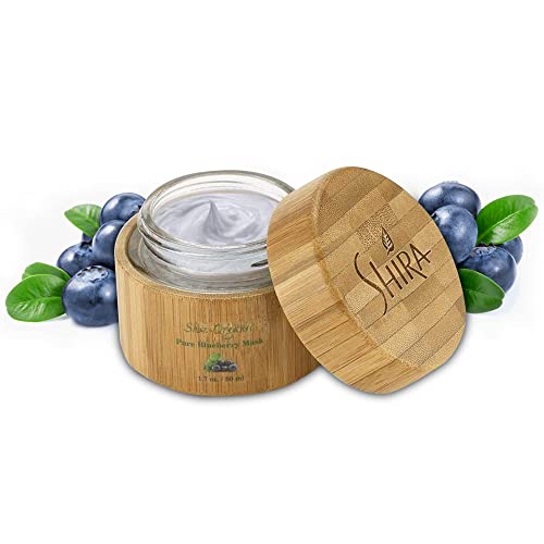 Shira Shir-Organic Pure Blueberry Facial Mask For Nourished Wrinkle-Free and Radiant Skin With Organic Anti-Aging Formula Leaves skin soft moisturized and hydrated. (15 ML)