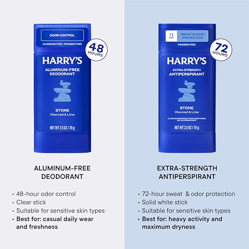 Aluminum-Free Deodorant for Men - Stone Scent, 2.5 oz (3 Pack)