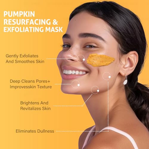 Valentine 's Day Gift for Women Pumpkin Enzyme Face Mask Skincare| Brightening Exfoliating Facial Mask For Dead Skin,Dullness Dark Spots, Uneven Skin Tone,Large Pores and Brightens Skin
