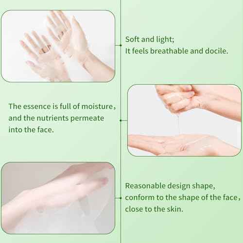 Aloe Vera Face Mask,Hydrating Face Masks Skincare For Dry, Oily,Sensitive Skin,Aloe Facial Skincare Sheet For Moisturizing, Soothing, Calming, Sun Care,Acne, Facial Masks for Women Skin Care 10-Pack