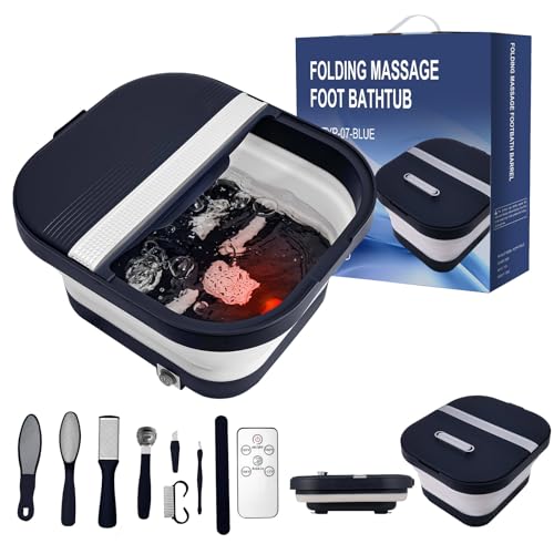 Collapsible Foot Spa with Heat, Massage Rollers & Bubble Function