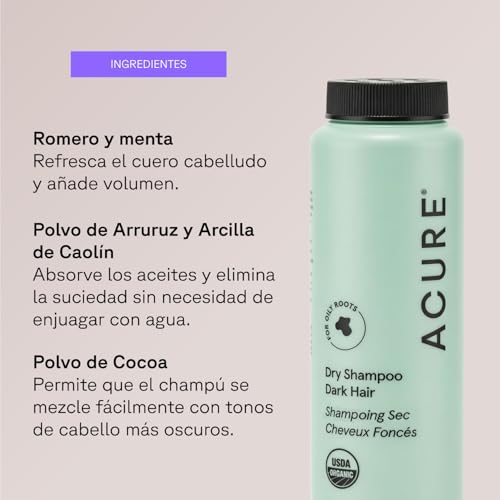 Acure Dry Shampoo Brunette 1.7 oz - Organic, Vegan