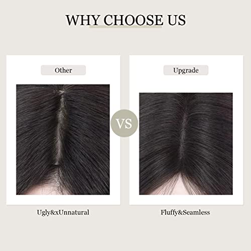 Aimeolyn Human Hair Toppers for Women, 12 inch
