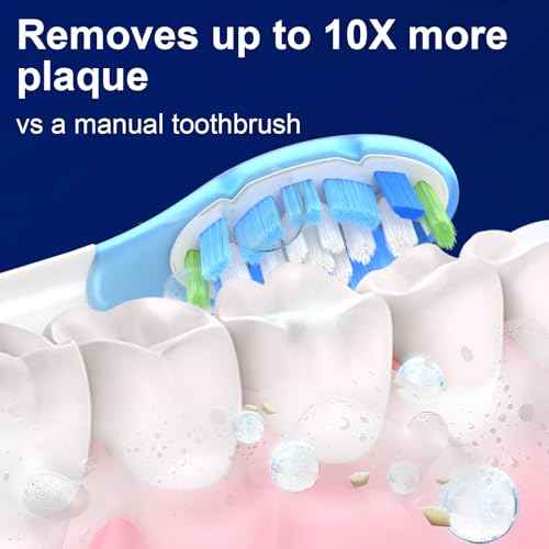 Replacement Toothbrush Heads for Philips Sonicare C3 C2 G3 A3 W2 W3, 6 Pack Soft Silicone Brush Heads for HX9054 4100 5100 6100 7500, Compatible with Snap-On Handles, Anti-Collision Design