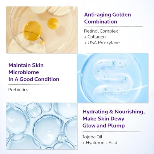 ZealSea Retinol Cream for Face with Collagen - Anti Aging Facial Moisturizer for Women to Tighten and Lift Skin, Firming Night Cream with Vitamin E and Hyaluronic Acid, 1.75 Oz