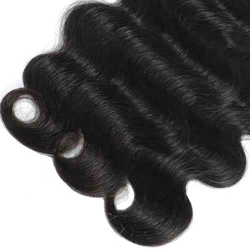 Augfst Brazilian Virgin Human Hair Bundles 12 14 16 Inch Body Wave Bundles Human Hair Natural Color Inch 12A Unprocessed Sewn In Quick Weave for Black Women