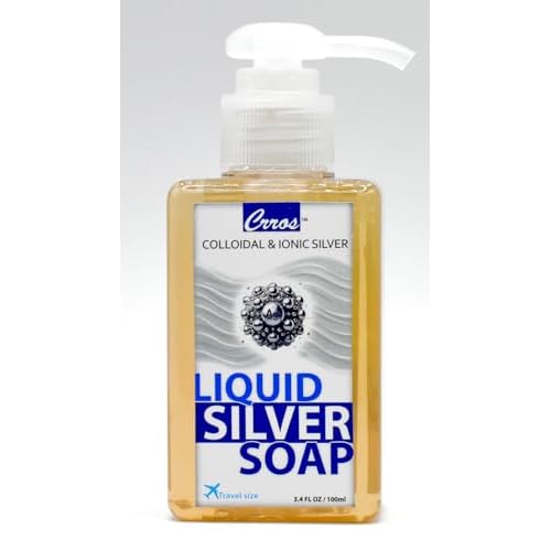 colloidal silver soap natural glycerin soap liquid skin cleanser for hands face body wash extra strenght sulfate SLS SLES parabens phthalates free soft fresh scent nanosilver gel with pump Made in USA