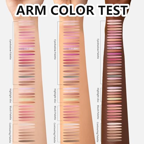 RoseFlower 24 Colors Eyeshadow Palette with Blush Highlighter Contour Makeup Kit