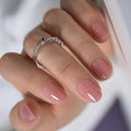 CurvLife Soft Gel Press On Nails - 30Pcs Oval Fake Nails Kit