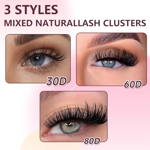 Lash Clusters Kit 640Pcs 8-16MM DD-Curly Eyelash Extensions