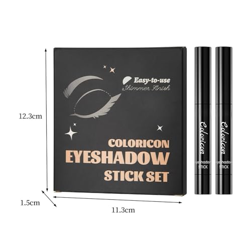 8 Colors Cream Eyeshadow Sticks, 12H Waterproof Shimmer