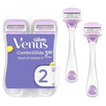 Gillette Venus ComfortGlide Touch of Vitamin E, Disposable Razor for Women, 3 Blades, Water-Activated Moisture Bars, 2ct