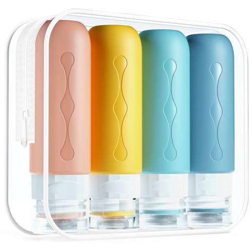 TSA Approved Travel Bottles Set, 3oz Leak Proof Silicone